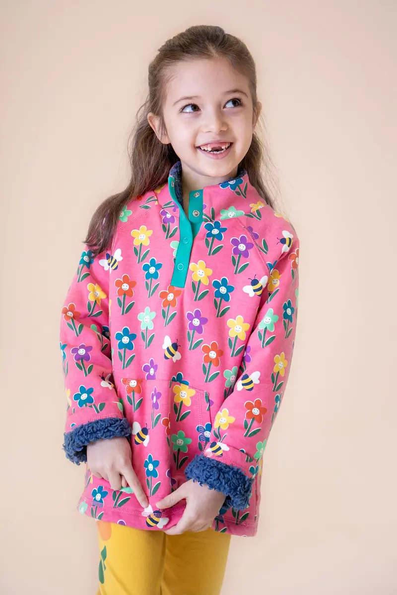 Frugi Snuggle Fleece - Fun Flowers 4