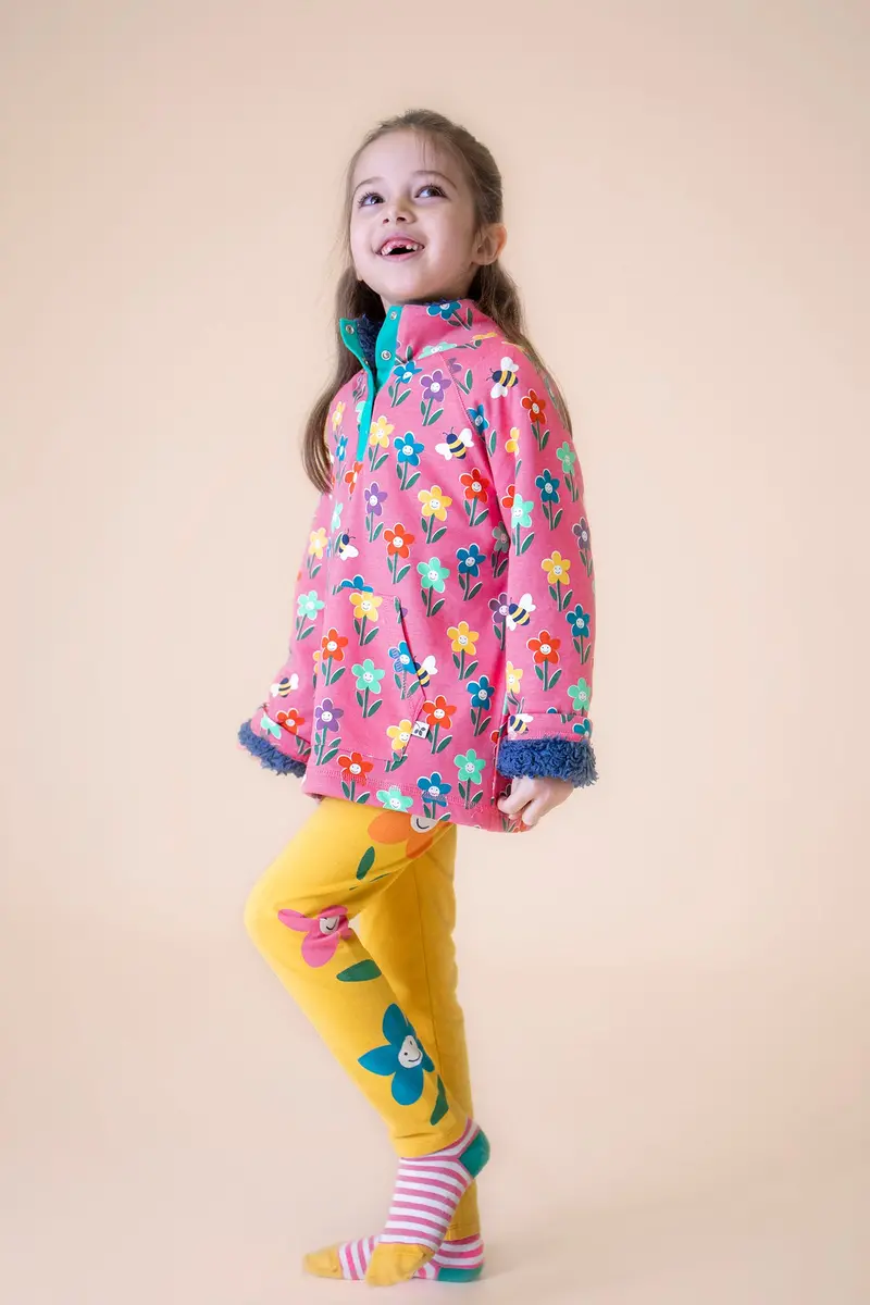 Frugi Snuggle Fleece - Fun Flowers 6