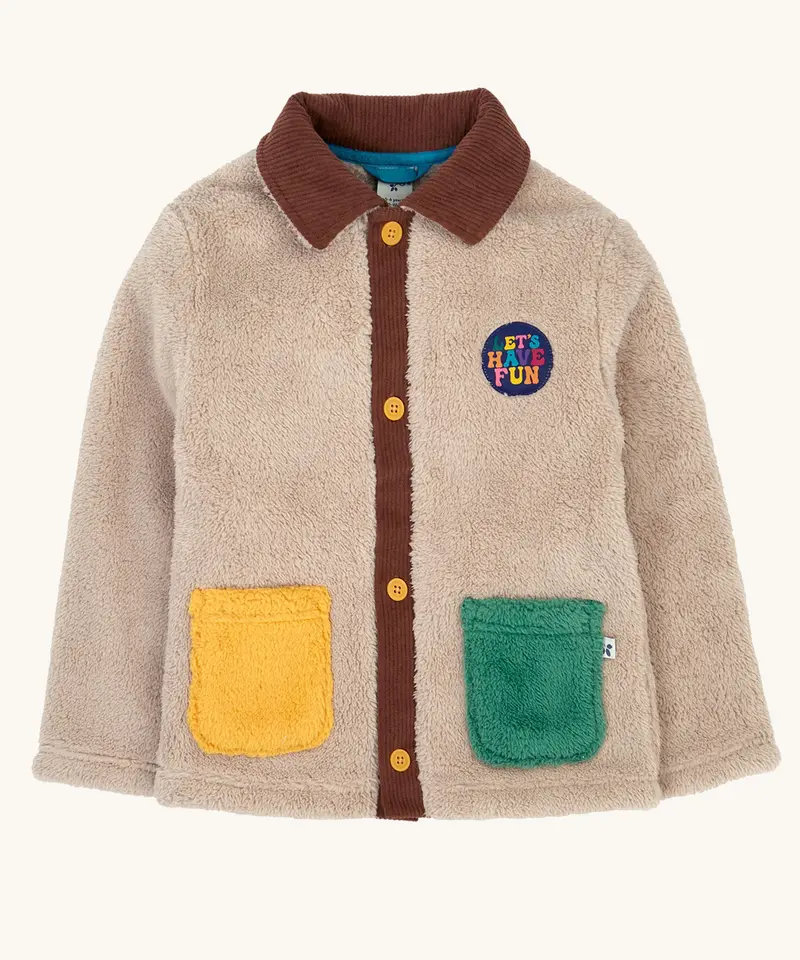 Frugi Snuggly Fleece Jacket - Twig / Hotchpotch 1