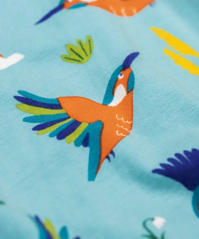 Frugi Sofia Skater Dress - Kingfisher Skies 2