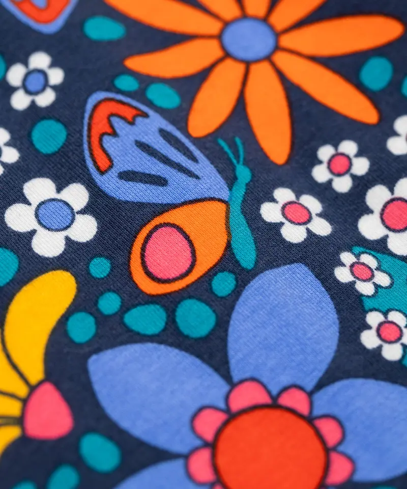 Frugi Sofia Skater Dress - Navy / Retro Floral 4