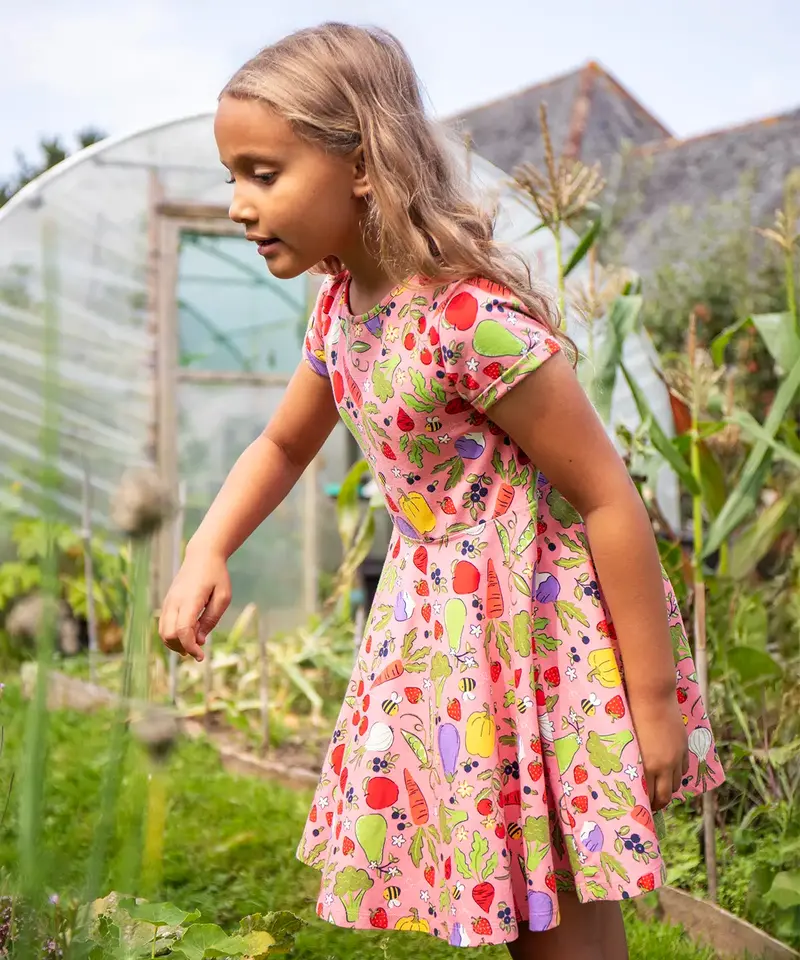 Frugi Spring Skater Dress - Grow Happiness 3