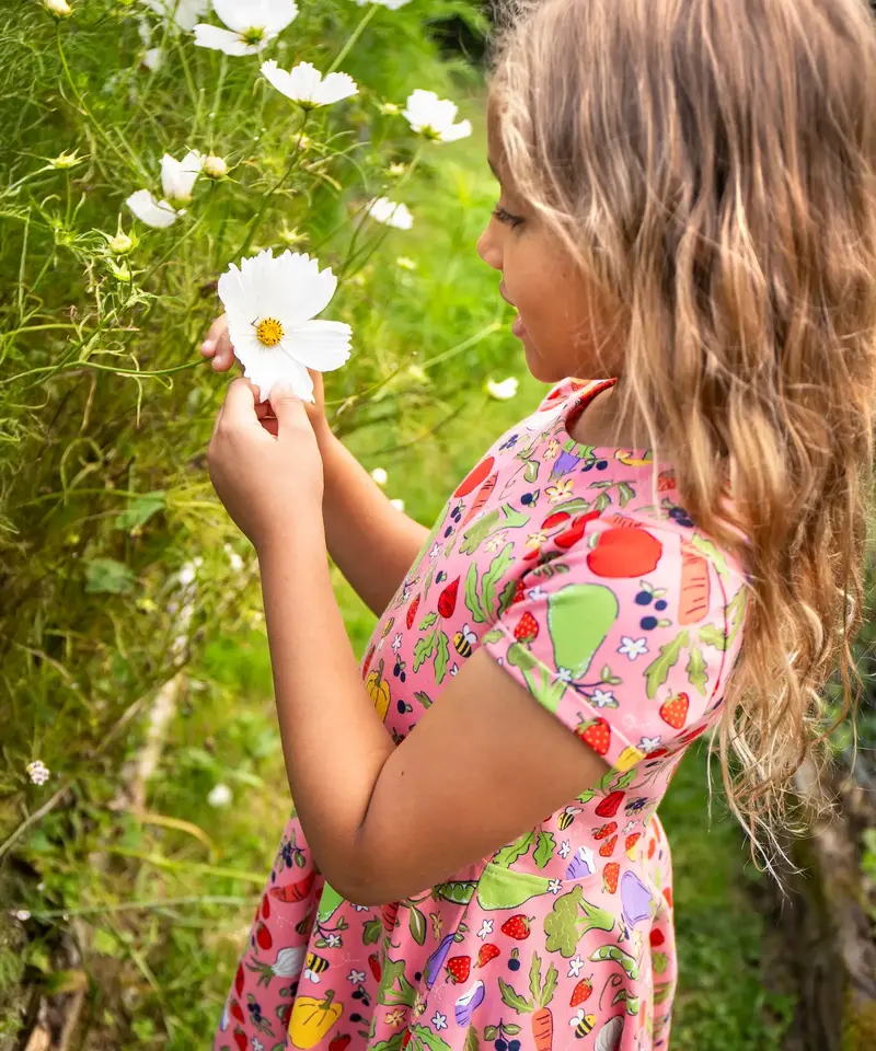 Frugi Spring Skater Dress - Grow Happiness 4