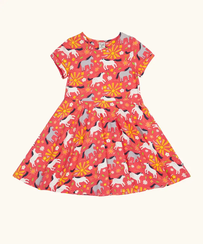 Frugi Spring Skater Dress - Sunshine Ponies 1