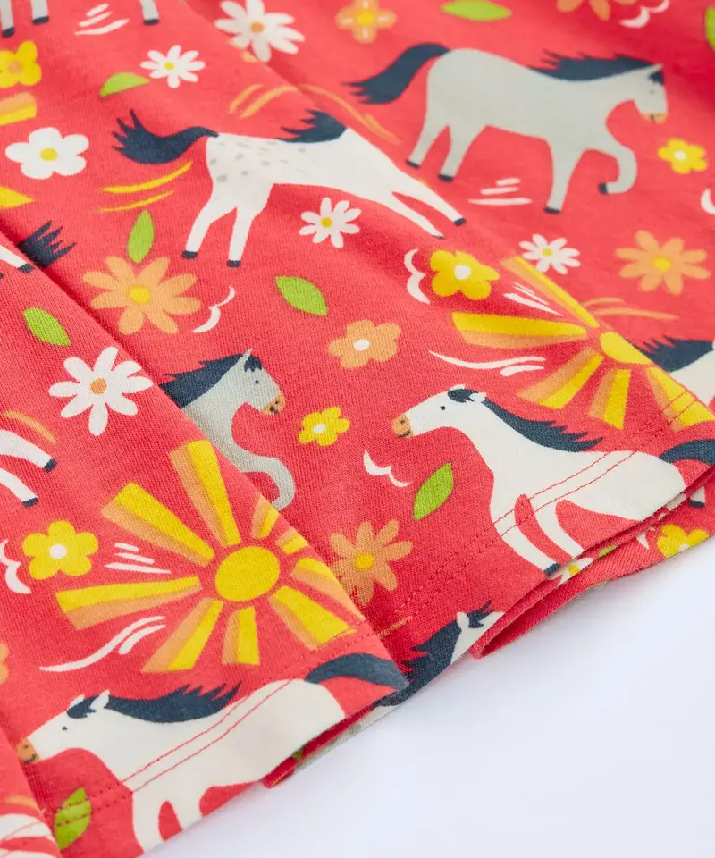 Frugi Spring Skater Dress - Sunshine Ponies 6