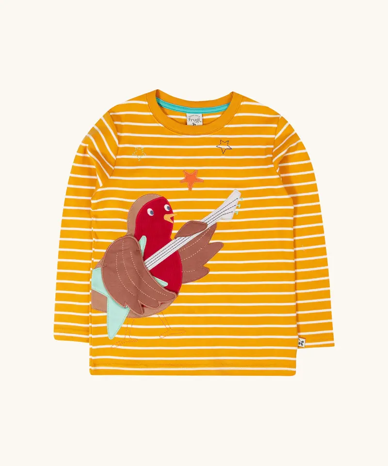 Frugi Summit Circular Top - Gold Rockin' Robin 1