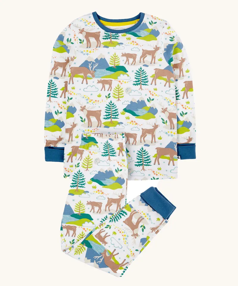 Frugi Sundown Pyjamas - Reindeer Fields 1