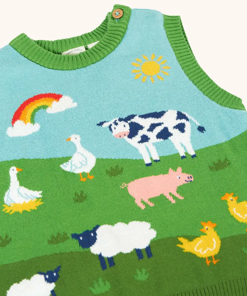 Frugi Tavi Knitted Tank Top - Farmyard 4