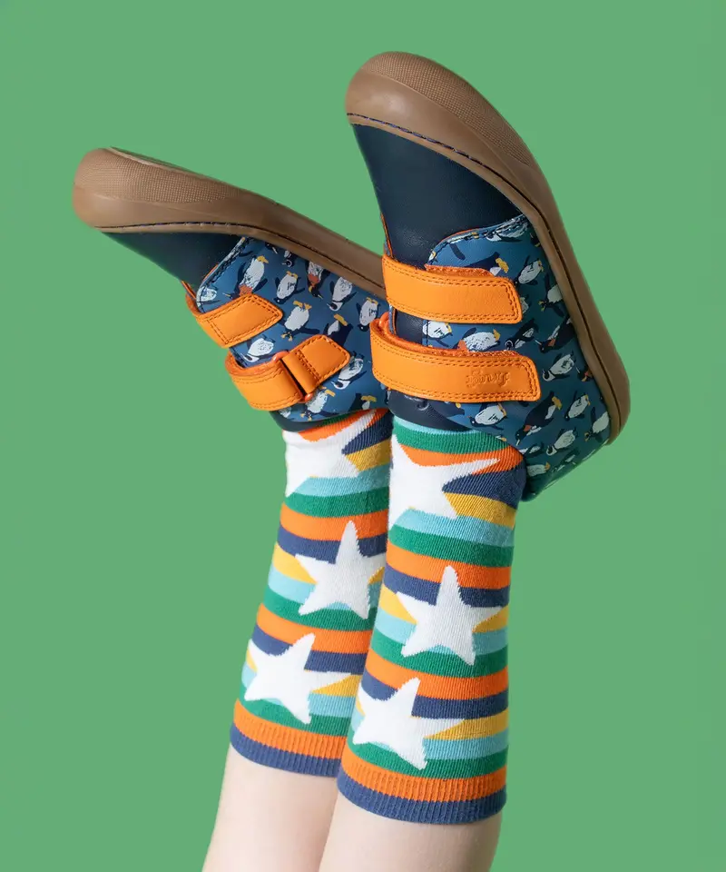 Frugi Tide Low Top Shoes - Penguin Waddle / Navy 2