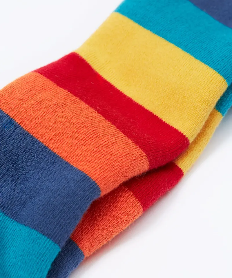 Frugi Toasty Tights - Rainbow Stripe / Panda 3