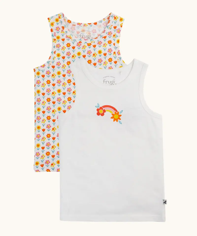 Frugi Varlie Vest 2 Pack - Bloom 1