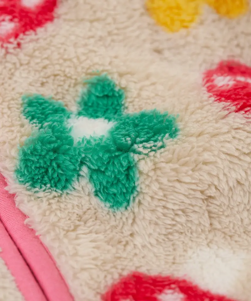 Frugi Zipped Ted Fleece Jacket - Mushroom Field 3