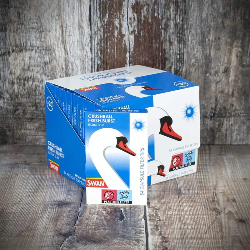 Full Box 20 X 54 - Swan Crushball Freshburst Extra Slim Tips 1