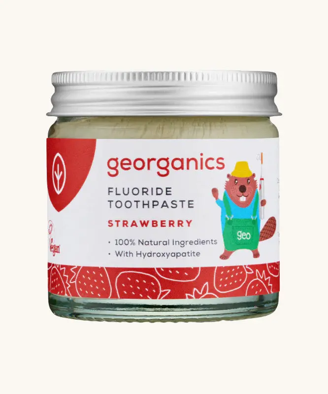 Georganics Kids Fluoride Toothpaste - Strawberry 1