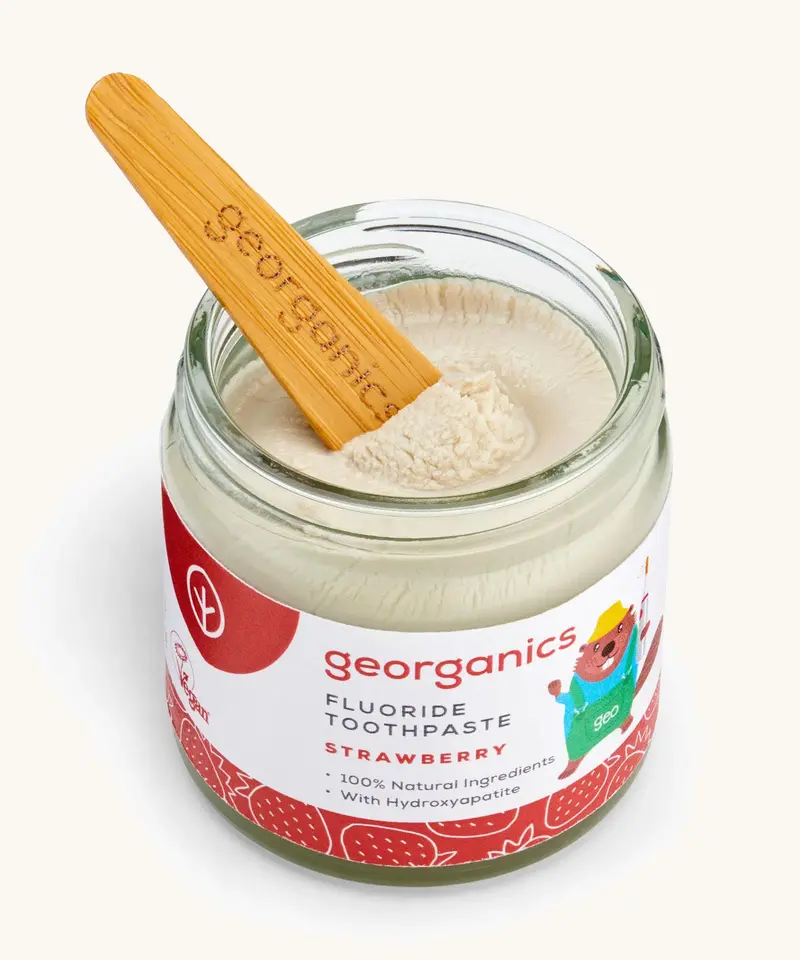Georganics Kids Fluoride Toothpaste - Strawberry 2