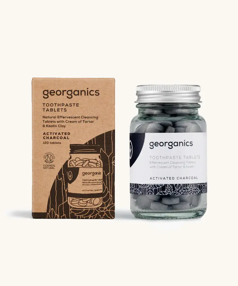 Georganics Natural Toothtablets - Activated Charcoal X120 2