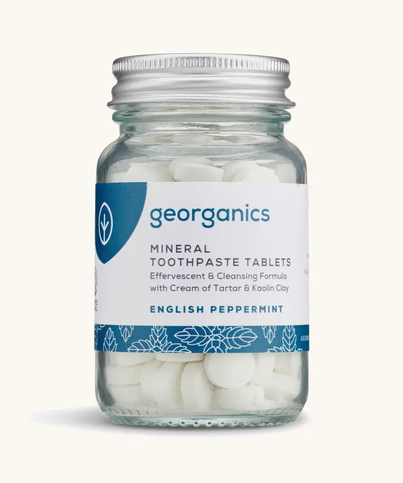 Georganics Natural Toothtablets - English Peppermint X120 1