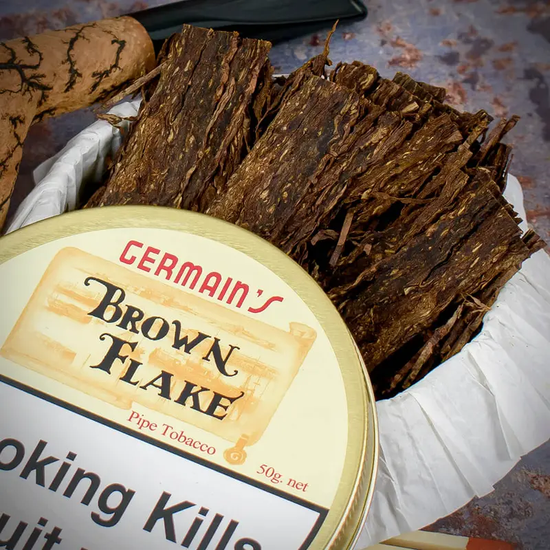Germains Brown Flake Pipe Tobacco - 50G Tin 1