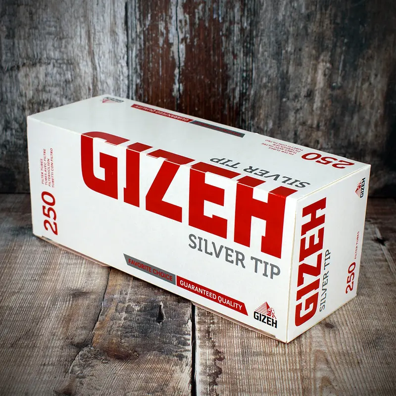 Gizeh Cigarette Tubes Silver Tip 250 Pack 1