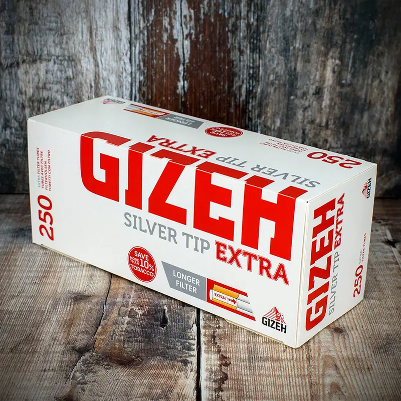 Gizeh | Silver Tip Extra Cigarette Tubes | 250 Pack 1