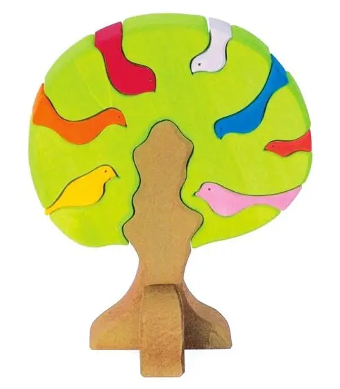 Gluckskafer Bird Tree Light Green 1