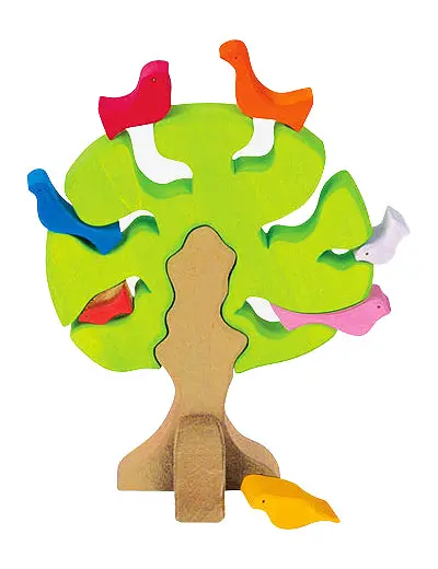 Gluckskafer Bird Tree Light Green 2