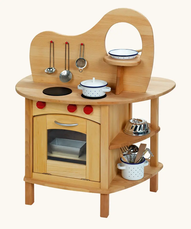Gluckskafer Double-Sided Play Kitchen Island 1