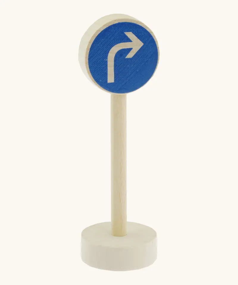 Glückskäfer Miniature Right Turn Traffic Sign 1