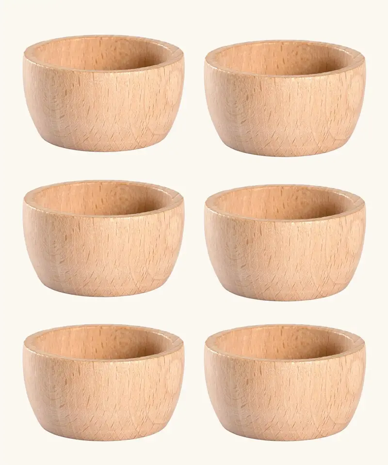 Grapat 6 Natural Montessori Sorting Toy Bowls 1