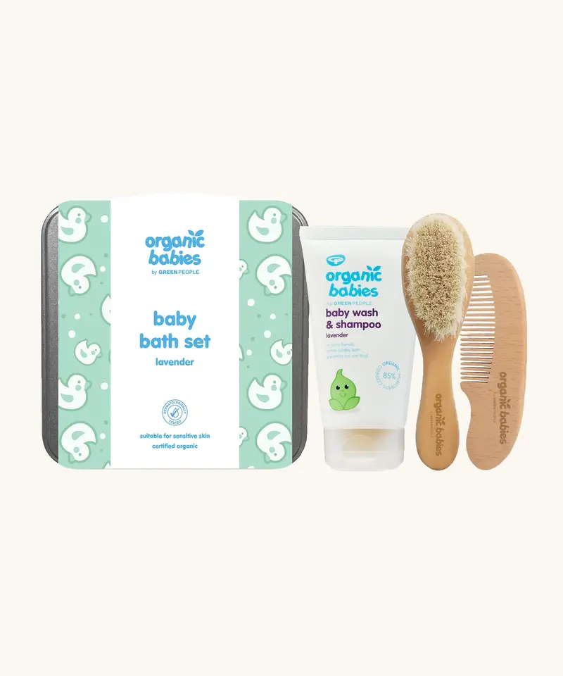 Green People Organic Babies Baby Bath Gift Set - Lavender 1