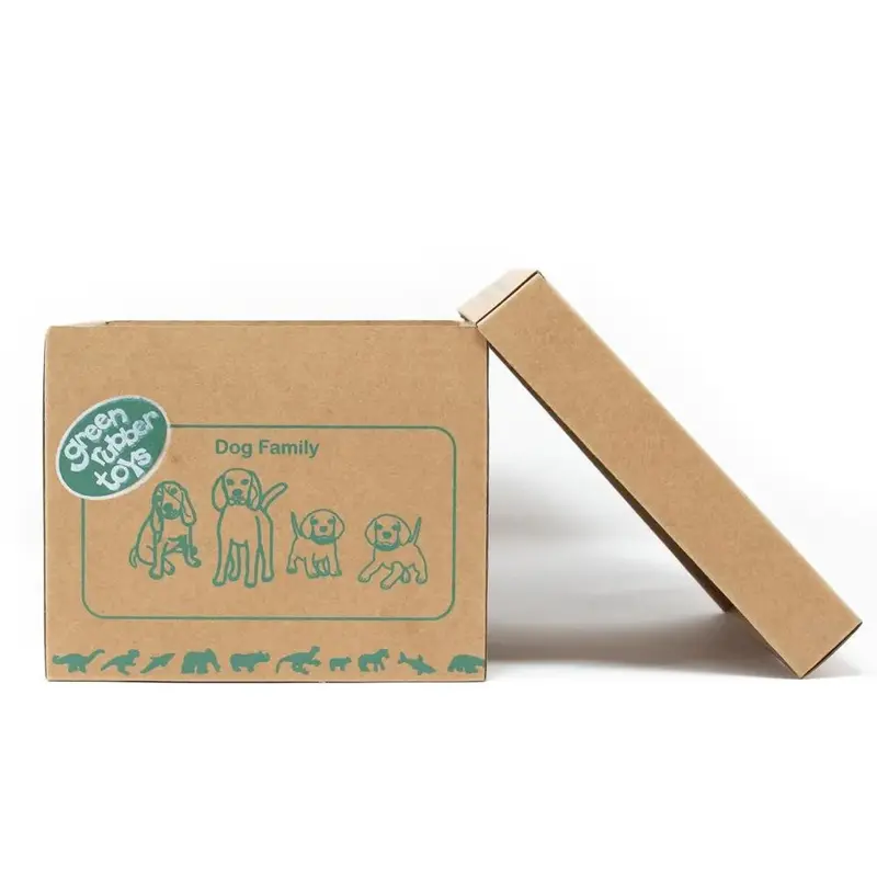 Green Rubber Toys Beagle Dog Family - 4 Pack 2