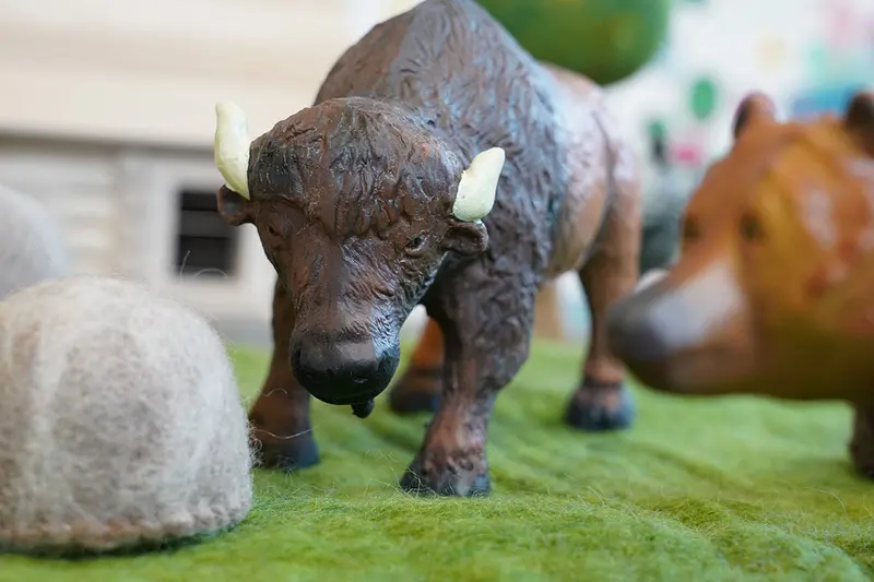 Green Rubber Toys Bison 2