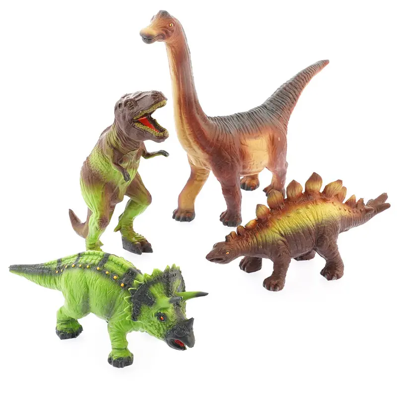Green Rubber Toys Dinosaur Set 1