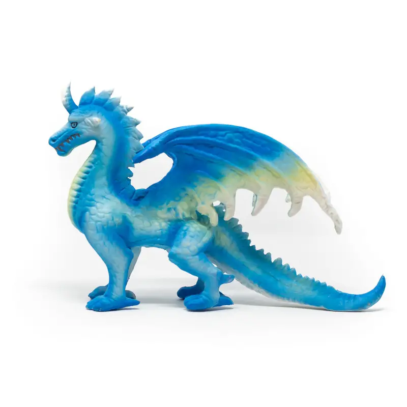 Green Rubber Toys Dragon - Blue 1