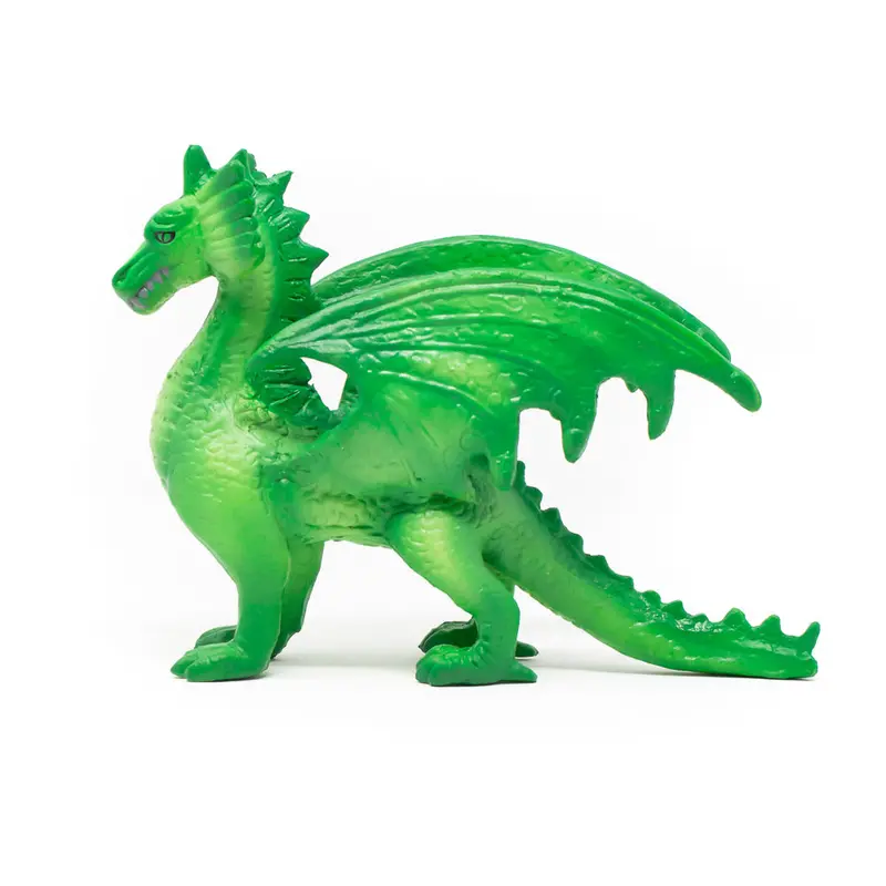 Green Rubber Toys Dragon - Green 1