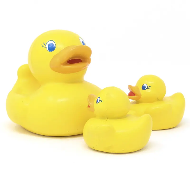 Green Rubber Toys Duck Family Bath Toy Set 1