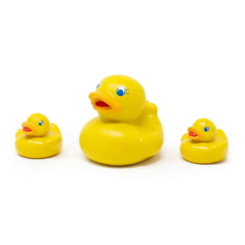 Green Rubber Toys Duck Family Bath Toy Set 2