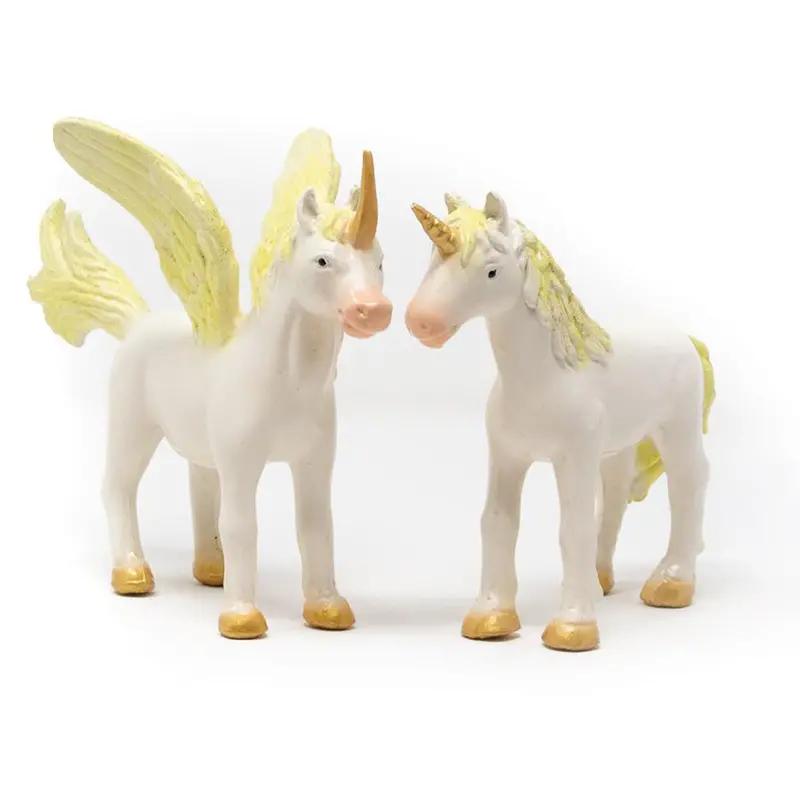Green Rubber Toys Gold Unicorn & Pegasus - 2 Pack 1