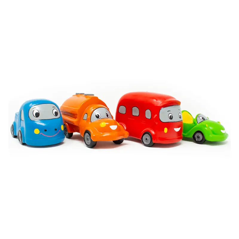Green Rubber Toys Mini Vehicles Set 1