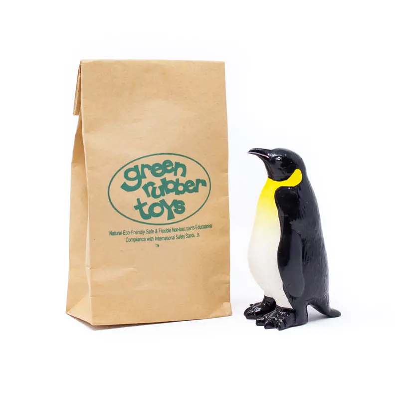 Green Rubber Toys Penguin - Small 2