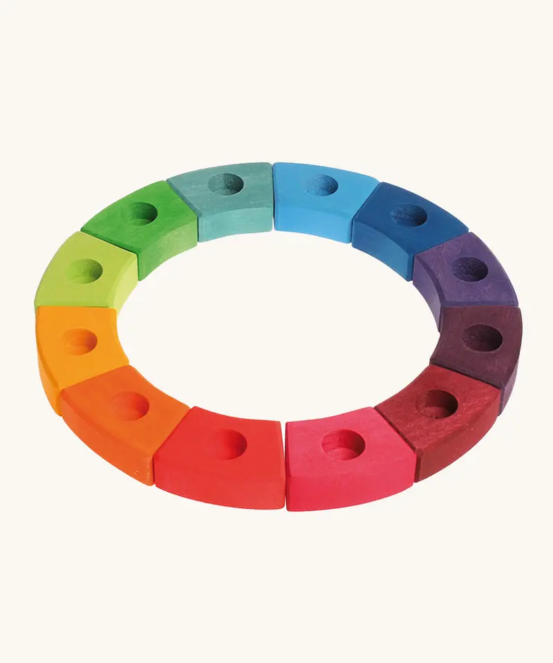 Grimm's 12-Piece Rainbow Birthday Ring 1