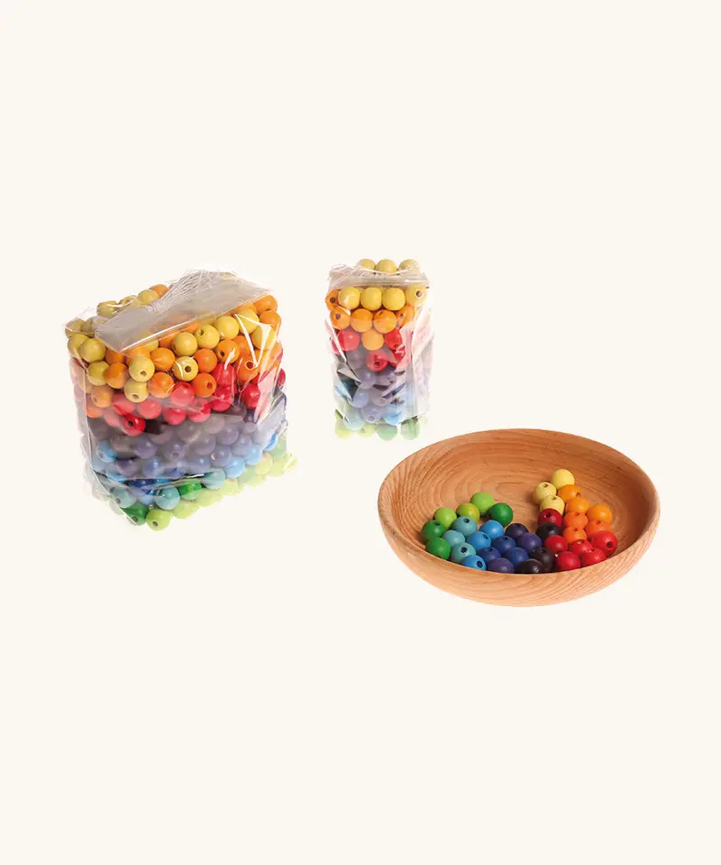 Grimm's 120 Small Coloured Beads 12Mm 2