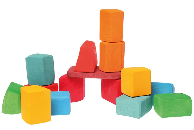 Grimm's 15 Rainbow Coloured Blocks 1