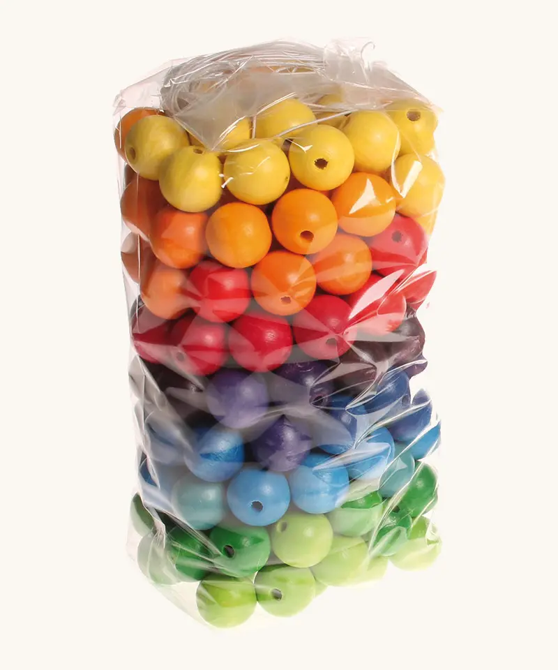 Grimm's 180 Coloured Beads 20Mm 1