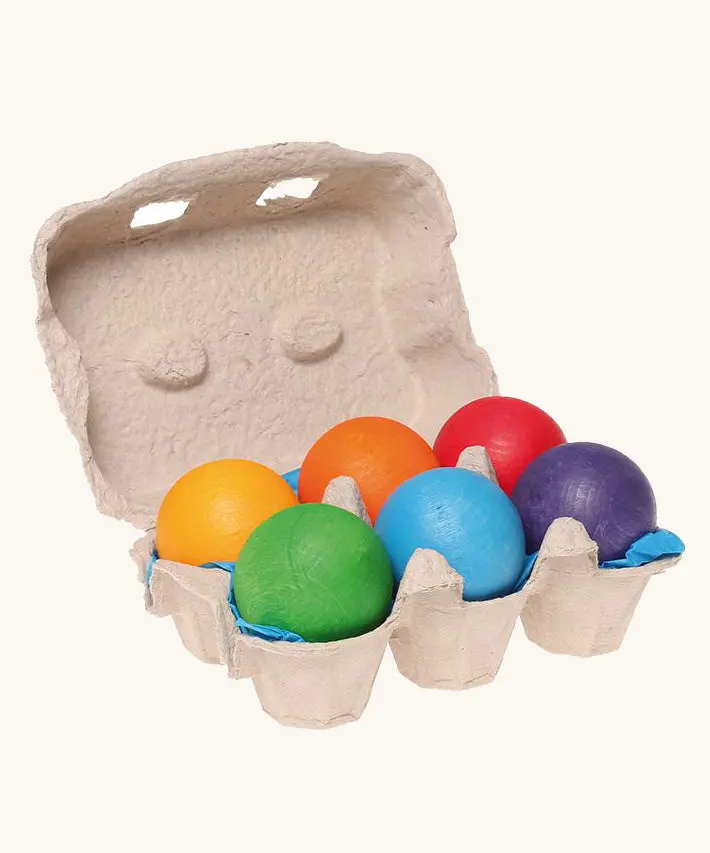 Grimm's 6 Rainbow Wooden Balls 1