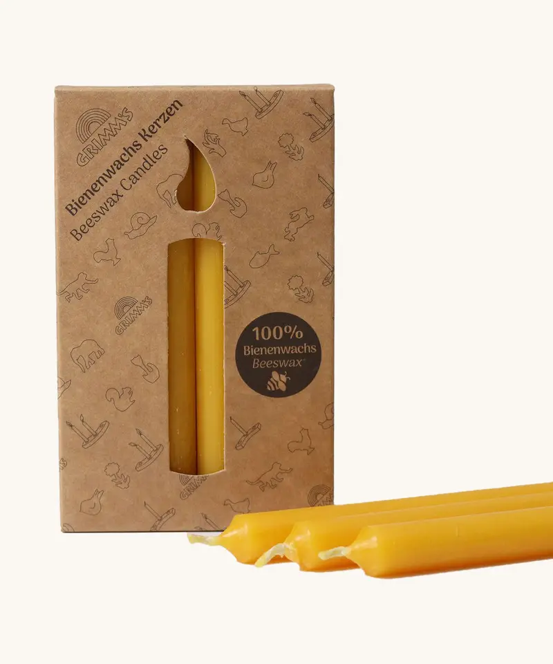 Grimm's Amber 100% Beeswax Candles - 12 1