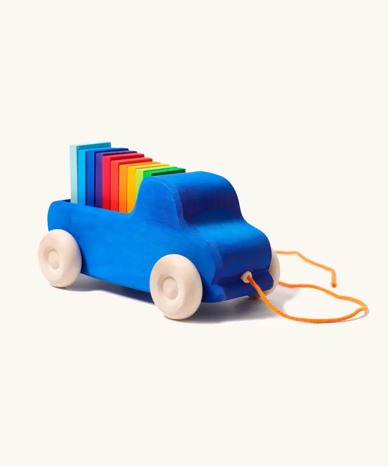 Grimm's Blue Truck Pull Toy 1