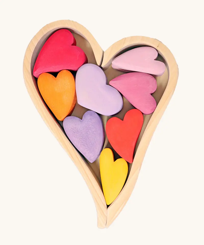 Grimm's Building Set Red Hearts 1