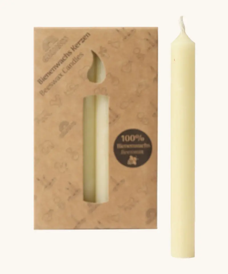 Grimm's Cream 100% Beeswax Candles - 12 1
