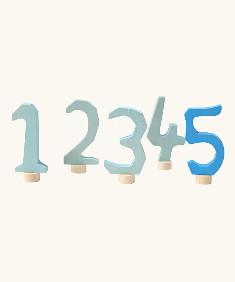 Grimm's Decorative Numbers Set 1-5 - Blue 1